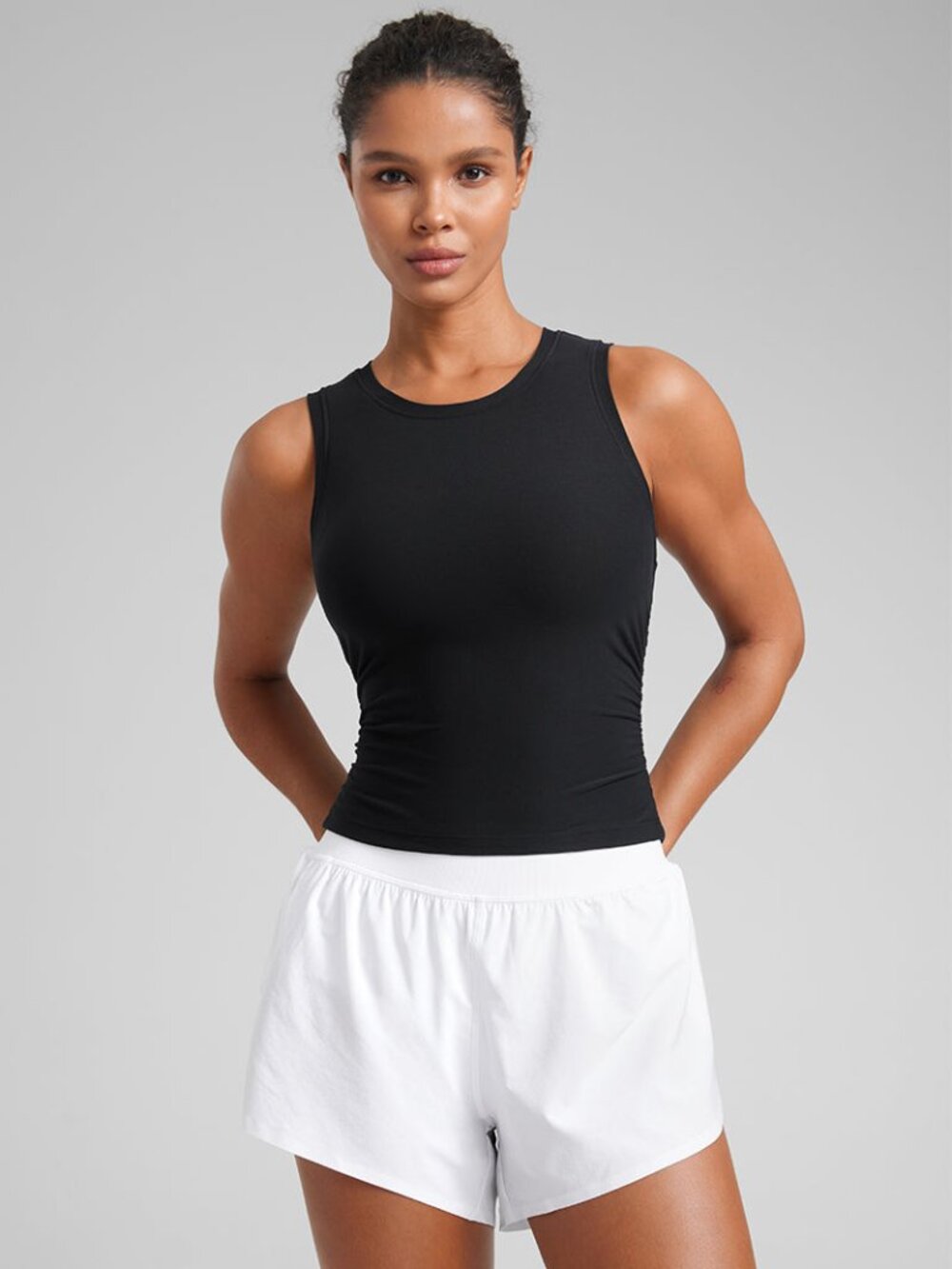 Cloudweight High Neck Ruched Tank